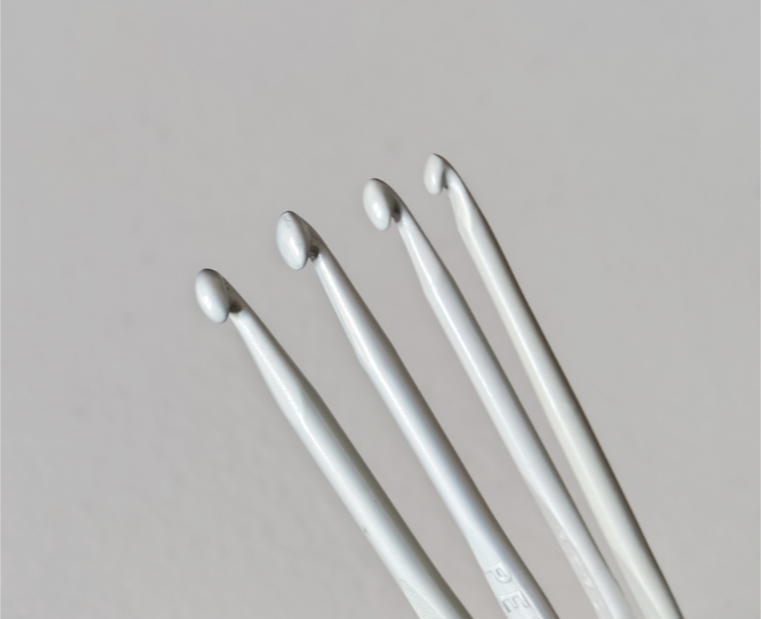 4 crochets métal anodisé 2.5, 3, 3.5 et 4 mm