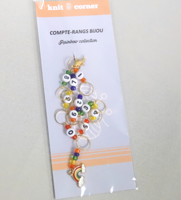 Compte-rangs bijou arc-en-ciel