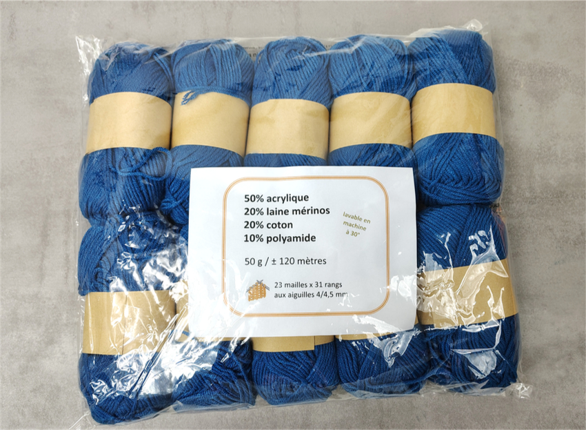 Mérinos & Coton lot 10 pelotes