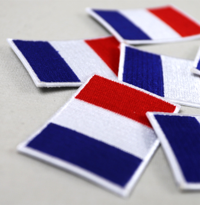 Écusson thermocollant drapeau français
