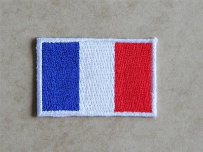 Écusson thermocollant drapeau français