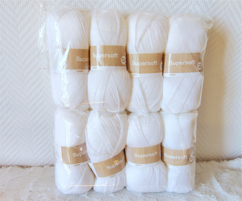 Supersoft Blanc de Zeeman lot 8 pelotes
