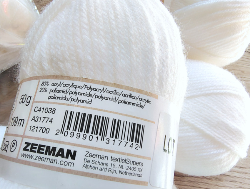 Supersoft Blanc de Zeeman lot 8 pelotes