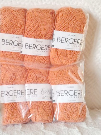 Écoton Curcuma Bergère de France lot de 6 pelotes