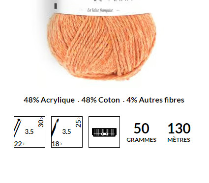 Écoton Curcuma Bergère de France lot de 6 pelotes