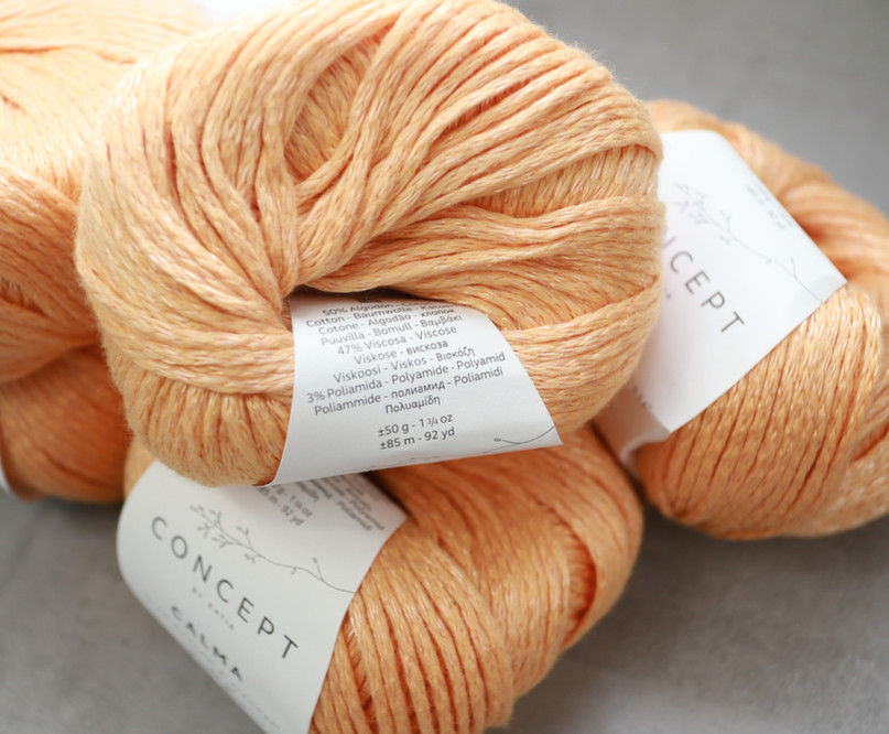 Calma de Katia Concept coton orange Katia tricot crochet accessoires
