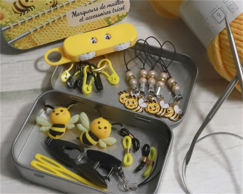 BEE HAPPY Set de marqueurs & accessoires tricot KnitCorner tricot crochet accessoires
